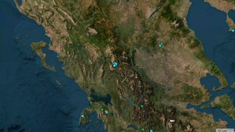Σεισμός 3,4 Ρίχτερ σημειώνει τα Τρίκαλα