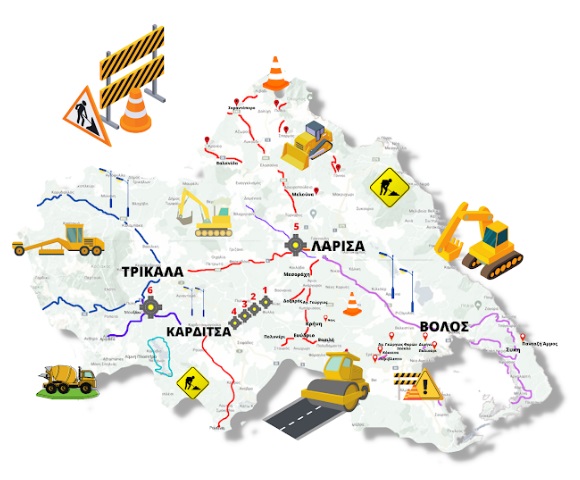 Έργο οδικής ασφάλειας στην περιφέρεια Θεσσαλίας και έξι νέοι κυκλικοί κόμβοι 24 εκατ. ευρώ