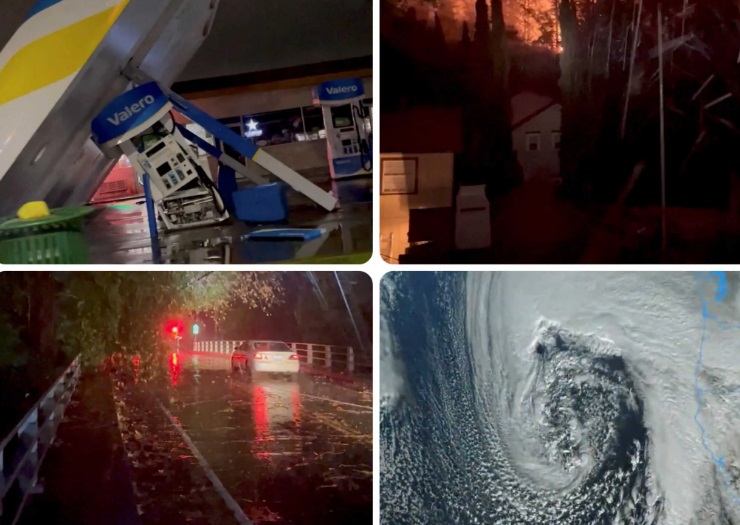 Κυκλώνας «βόμβα» με ξαφνική πλημμύρα παραλύει την Καλιφόρνια - άνεμοι 110 χιλιομέτρων την ώρα εξαφανίζουν ό,τι βρίσκουν