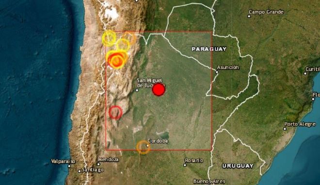 Αργεντινή: Σεισμός 6,8 Ρίχτερ έπληξε βόρεια της χώρας